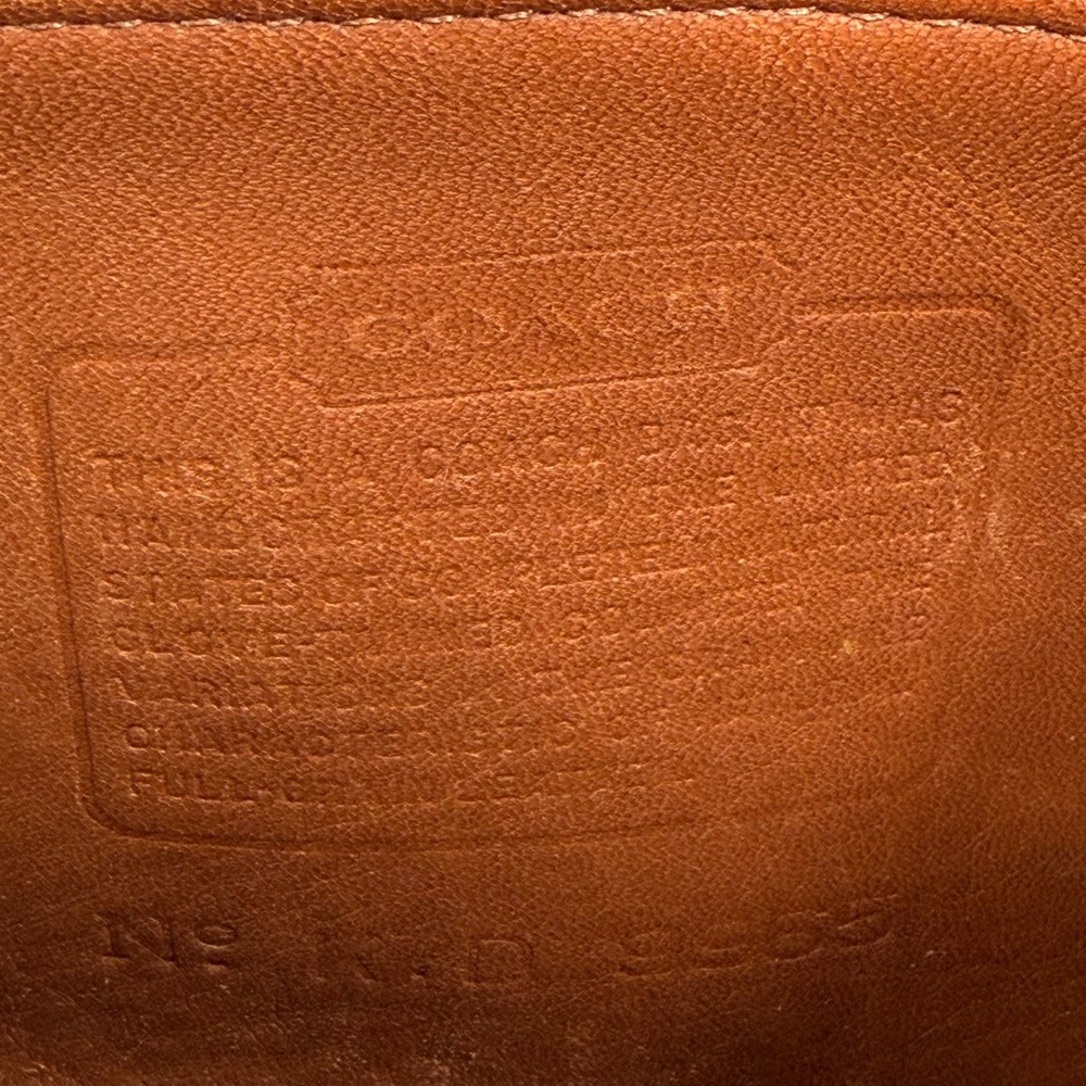Vintage Coach 9965 Leather Crossbody Bag British Tan City Bag Turnlock Purse - Picture 8 of 16